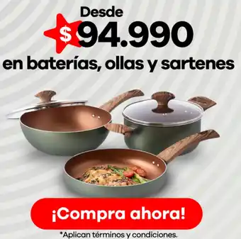 Éxito En baterías, ollas y sartenes oferta