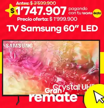 Éxito Samsung tv 60" led oferta