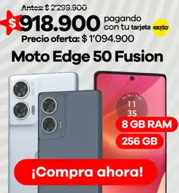 Éxito Moto edge 50 fusion oferta