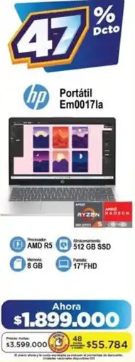 Alkomprar Hp portátil Em0017la oferta