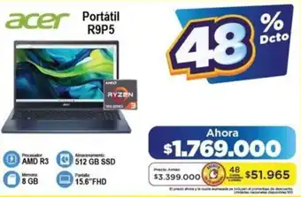 Alkomprar Acer portátil R9P5 oferta