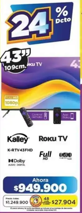 Alkomprar Kalley Roku TV 43" oferta