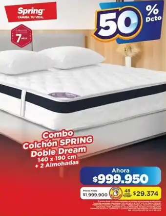 Alkomprar Combo colchón spring doble dream oferta