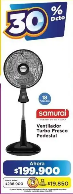 Alkomprar Samurai ventilador turbo fresco pedestal oferta