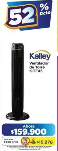 Alkomprar Kalley ventilador de torre k-tf45 oferta