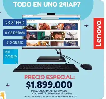 Panamericana Lenovo todo en uno 241ap7 oferta