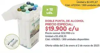 Panamericana Doble punta, de alcohol oferta