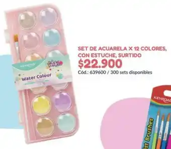 Panamericana Set de acuarela x 12 colores, con estuche, surtido oferta