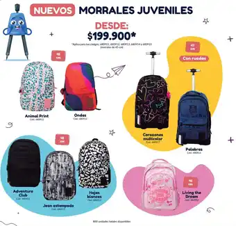 Panamericana Nuevos morrales juveniles oferta