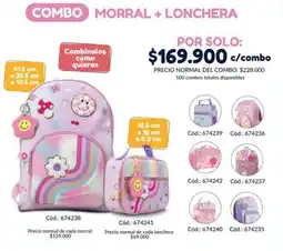 Panamericana Combo morral + lonchera oferta