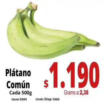 Mercamio Plátano común oferta