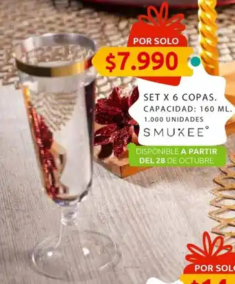 Ara Set x 6 Copas 160ml oferta