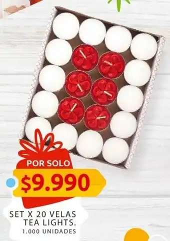 Ara Set x 20 Velas Tea Lights oferta