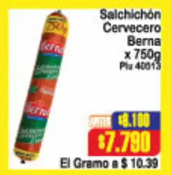 Salchichon Cervecero Berna x 750g