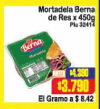 La Gran Colombia Mortadela Berna de Res x 450g oferta