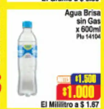 La Gran Colombia Agua Brisa sin Gas x 600ml oferta