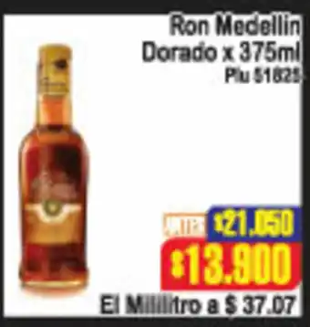 Ron Medellin Dorado x 375ml