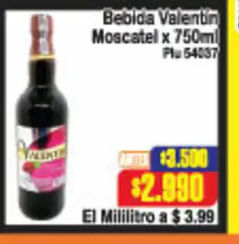 Bebida Valentin Moscatel x 750ml