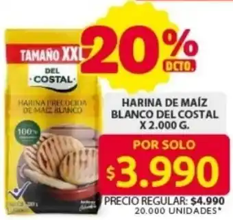 Ara Harina de maíz blanco del costal oferta