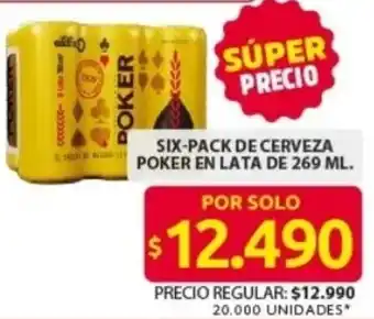 Ara SIX-PACK DE CERVEZA POKER EN LATA oferta