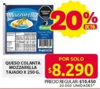 Ara Queso colanta mozzarella tajado oferta