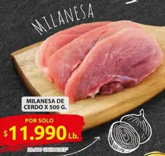 Ara Milanesa de cerdo oferta
