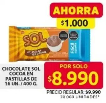 Ara Chocolate sol cocoa en pastillas oferta