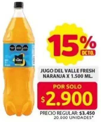 Ara Jugo del valle fresh naranja oferta