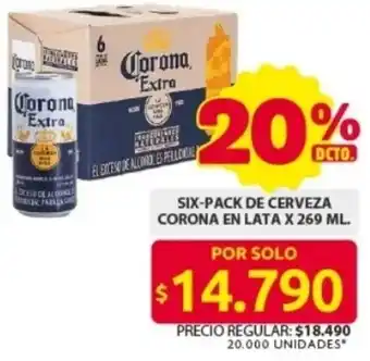 Ara Six-pack de cerveza corona en lata oferta