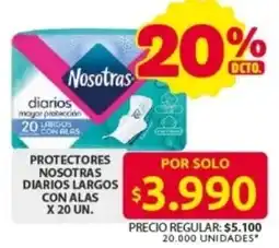 Ara Protectores nosotras diarios largos con alas oferta