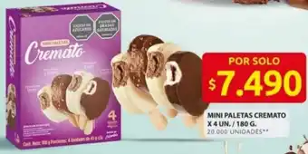 Ara Mini paletas cremato oferta