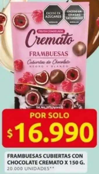 Ara Frambuesas cubiertas con chocolate cremato oferta