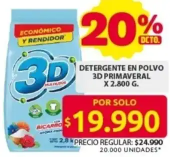 Ara 3d primaveral detergente en polvo oferta