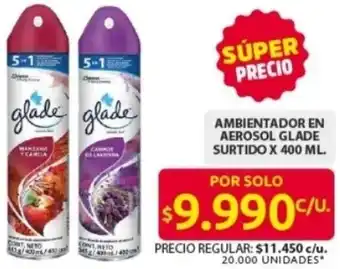 Ara Ambientador en aerosol glade surtido oferta