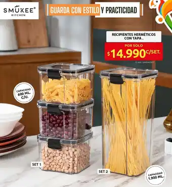 Ara Recipientes herméticos con tapa oferta