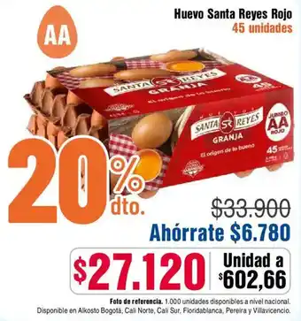 Alkosto Huevo santa reyes rojo oferta