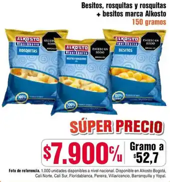 Alkosto Alkosto besitos, rosquitas y rosquitas + besitos marca oferta