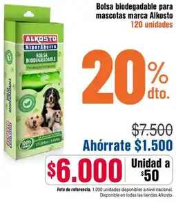 Alkosto Alkosto bolsa biodegadable para mascotas marca oferta