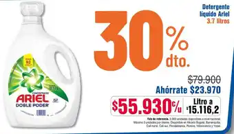 Alkosto Ariel detergente líquido oferta