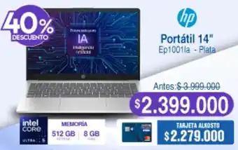 Alkosto Hp Portátil 14" oferta