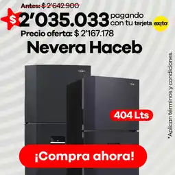 Éxito Haceb nevera oferta