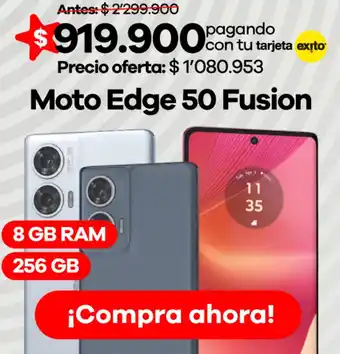 Éxito Moto edge 50 fusion oferta