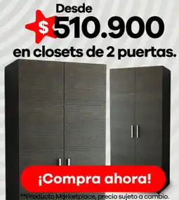 Éxito closets oferta