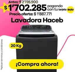 Éxito Haceb lavadora oferta