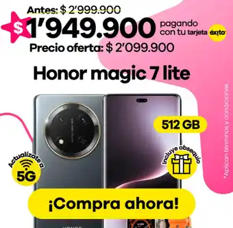 Éxito Honor magic 7 lite oferta