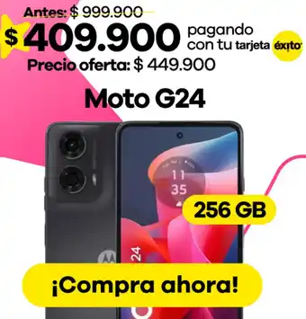 Éxito Moto G24 oferta