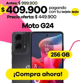 Éxito Moto G24 oferta