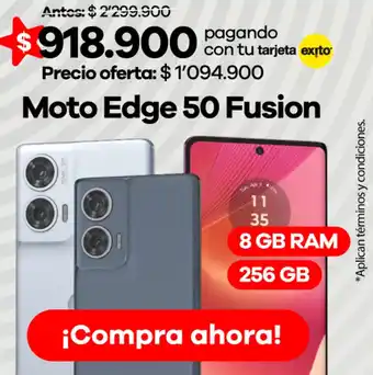 Éxito Moto edge 50 fusion oferta