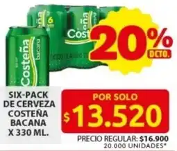 Ara Six-pack de cerveza costeña bacana oferta