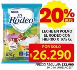 Ara El rodeo leche en polvo con hierro oferta